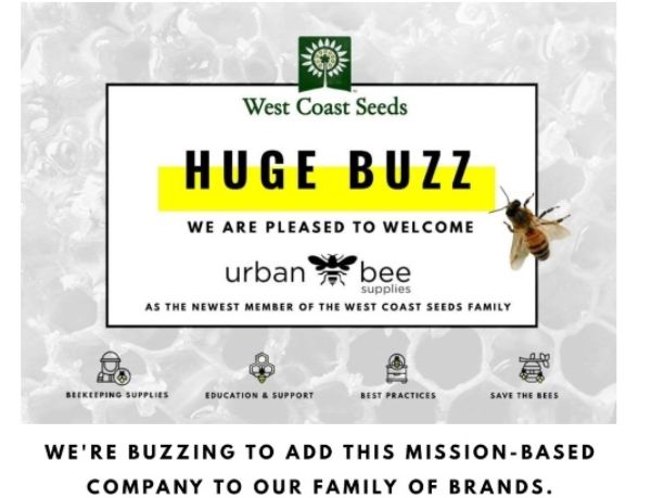Urban Bee Supplies Joins the West Coast Seeds Family