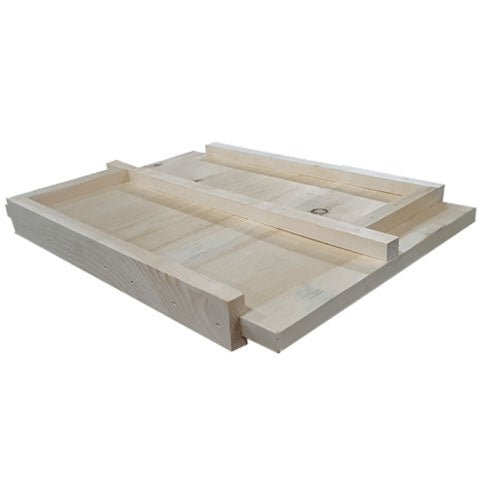 4 Frame Double Nuc Bottom Board Only – Wax Dipped