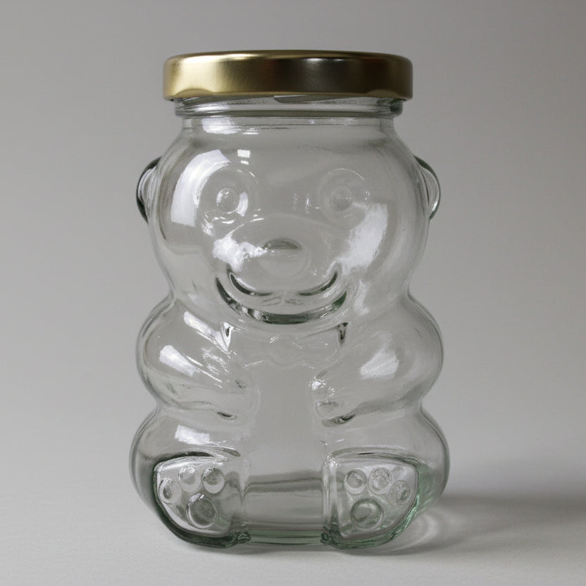 glass bear honey jar 265ml